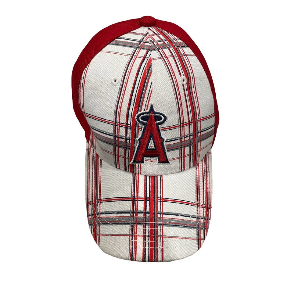 Los Angeles Angels Plaid Sixth Man Promotions Hat One Size Hook And Loop Strap